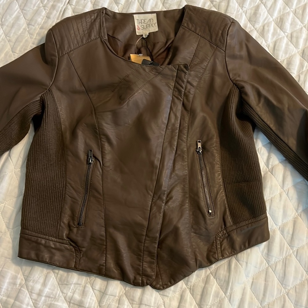 Soft brown leather jacket